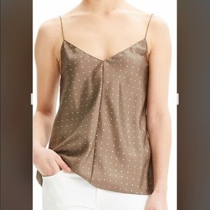 Theory Dot Print Silk Cami Slip Top
